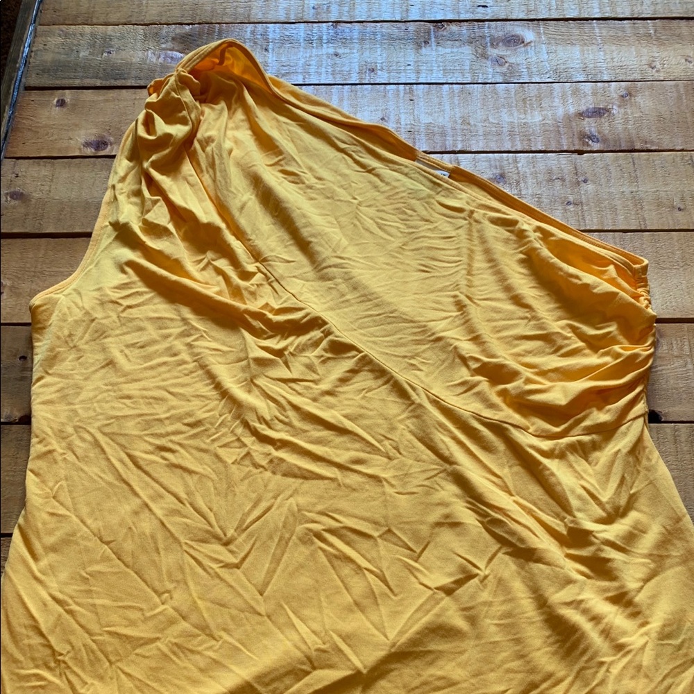 NWOT Yellow/mustard one shoulder top